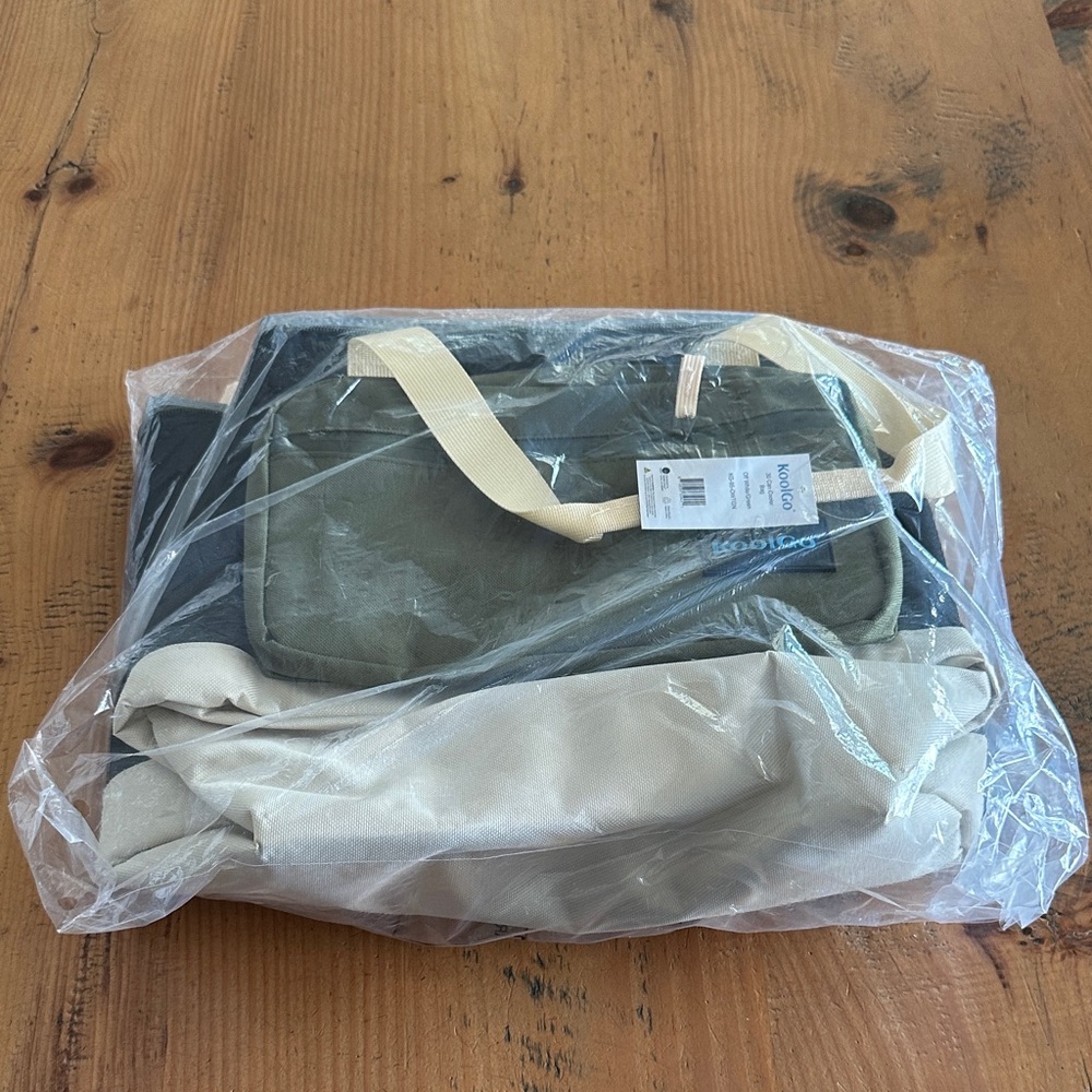 Elegant Beige and Black Tote Bag